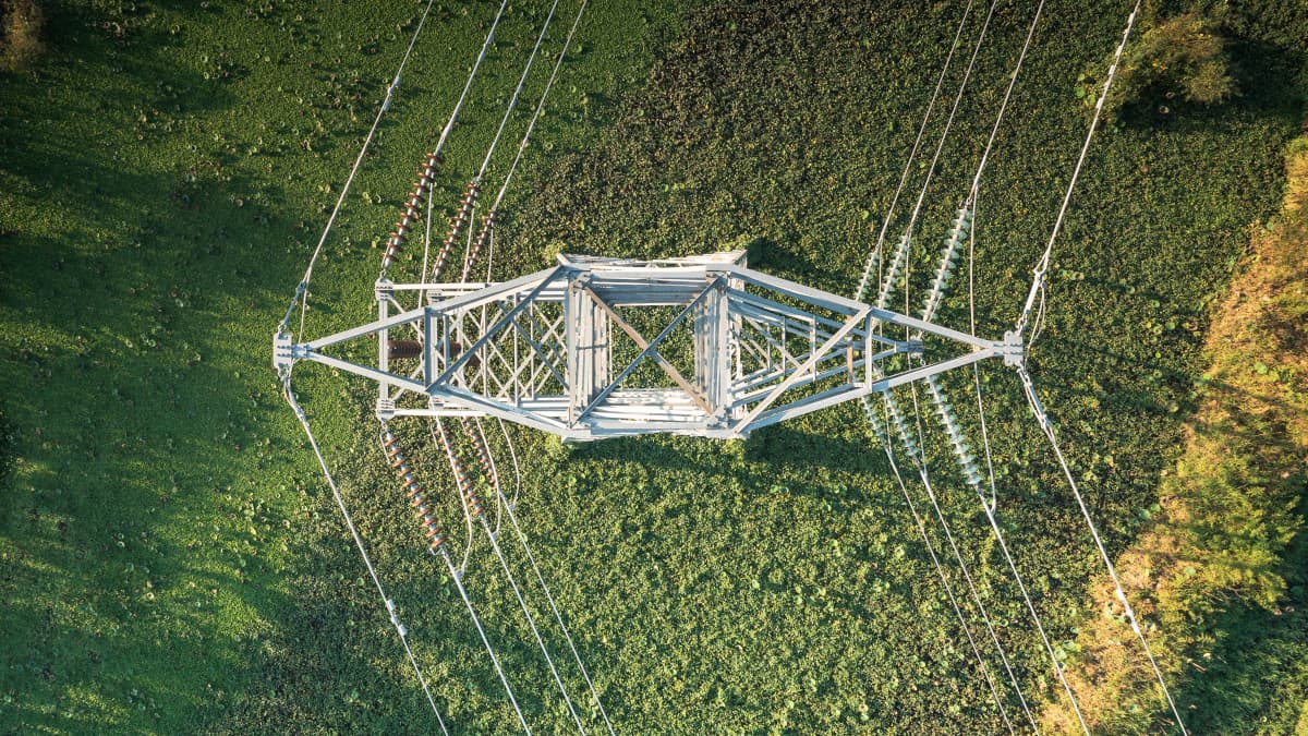 Power grid arial view