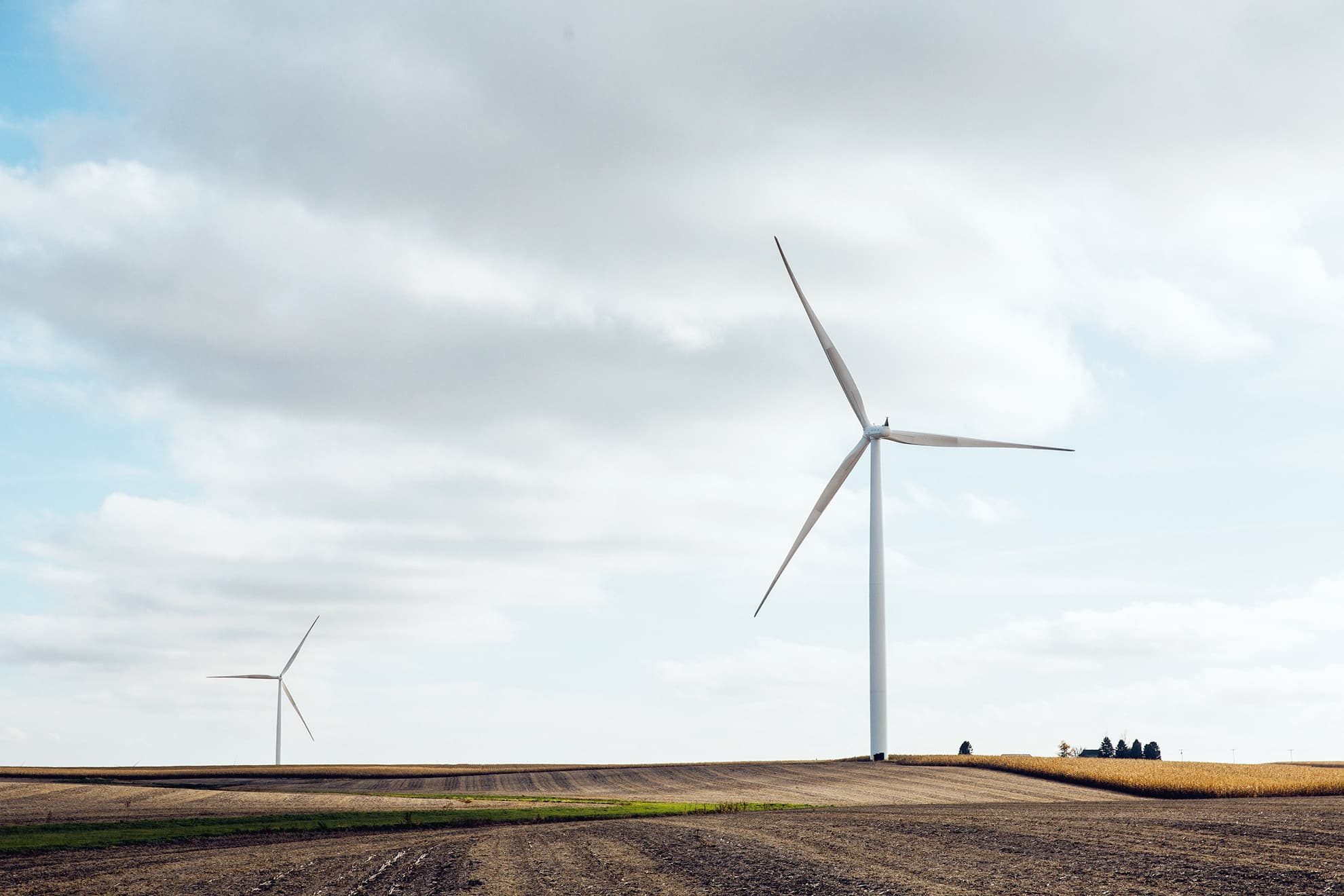 Windmill on an open field